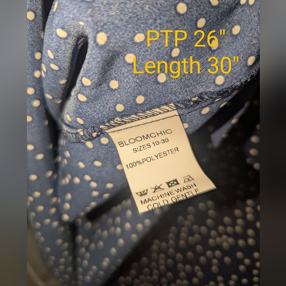 Navy Polka Dot Women's Top - Picture 5 of 6